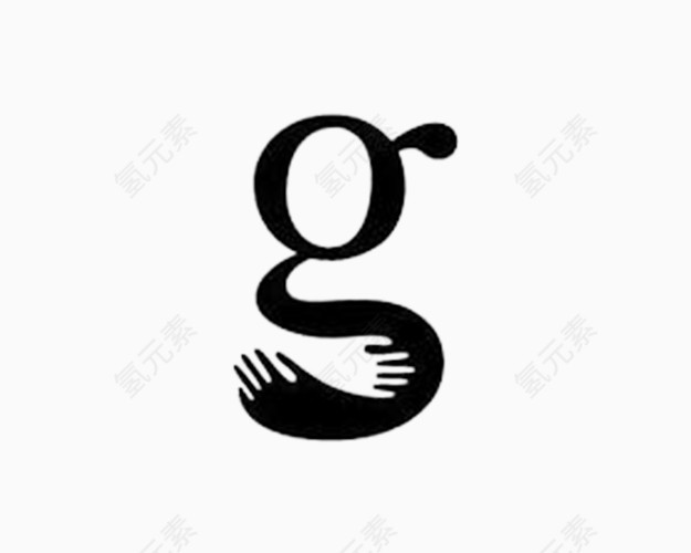 黑色字母G手设计图案