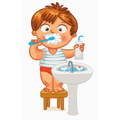 刷牙的宝宝