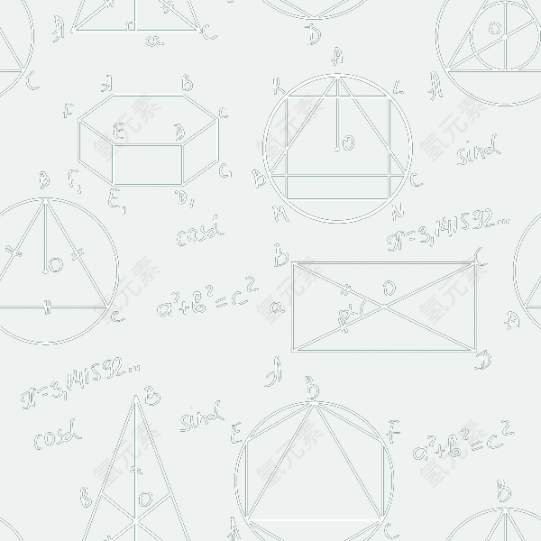 手绘数学函数背景图