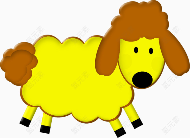 黄色小绵羊