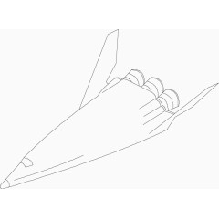 矢量创意设计空天飞机手稿图