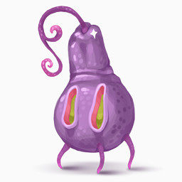 紫色的童话里的小怪物