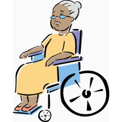 轮椅上的奶奶
