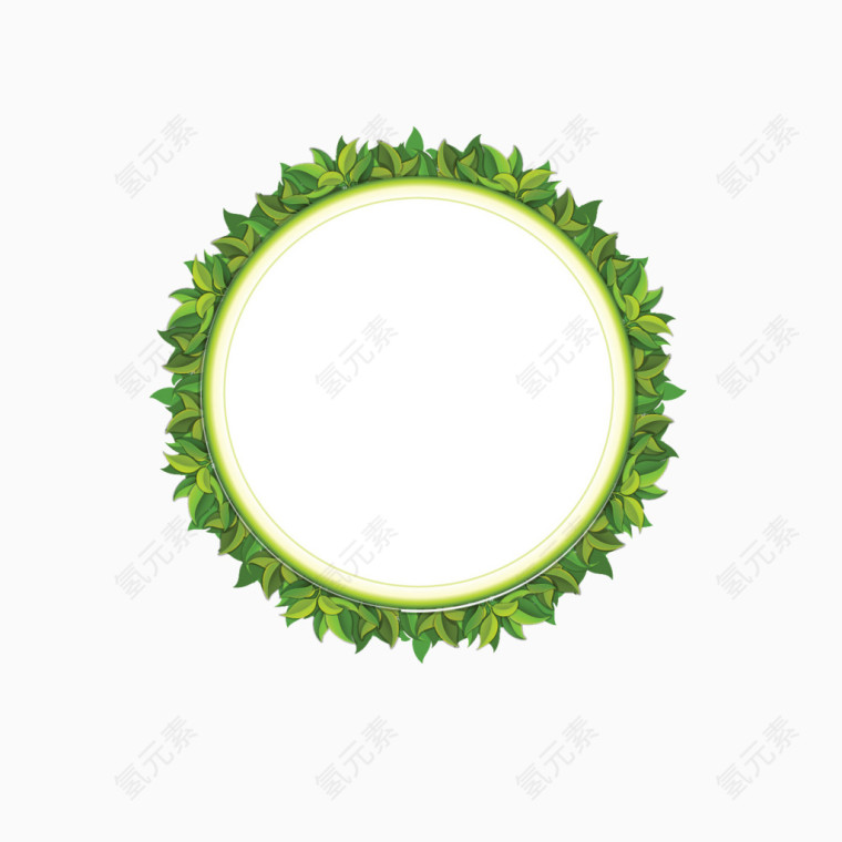 圆形叶子圆环