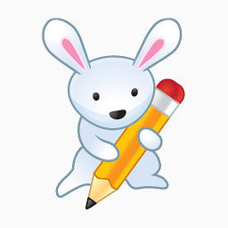 小白兔铅笔图标
