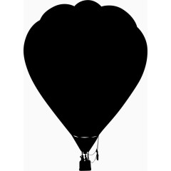黑色的手绘卡通热气球
