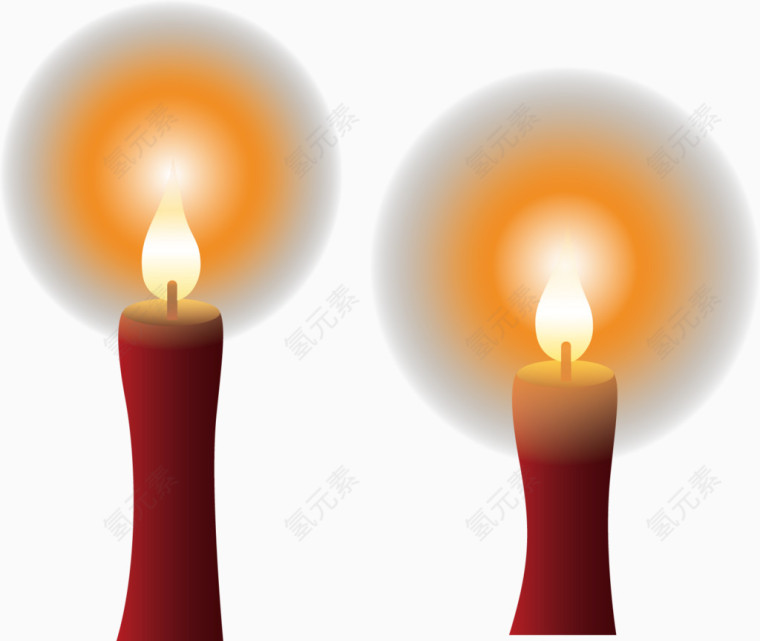 圣诞装饰红蜡烛免费下载