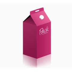 粉色牛奶包装盒