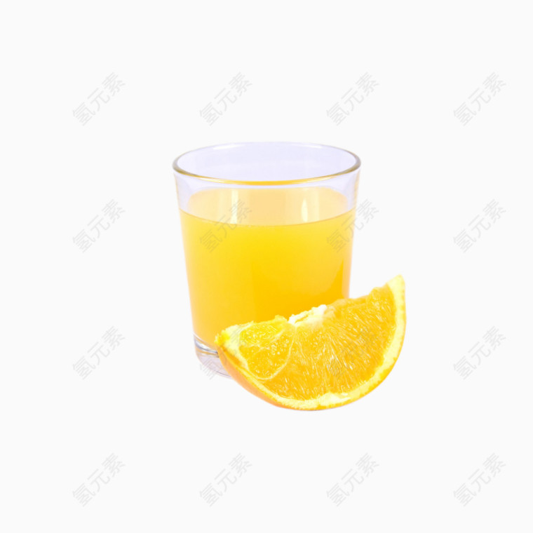 橙汁饮料杯子