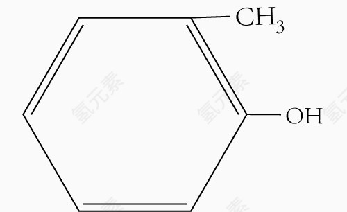 甲苯酚的分子结构式