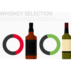 威士忌环形信息图表矢量图形