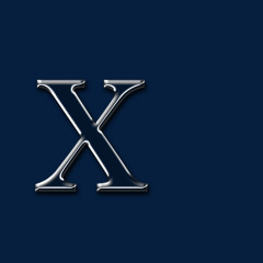 玻璃立体效果字母x