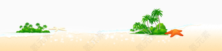 沙滩椰子树装饰