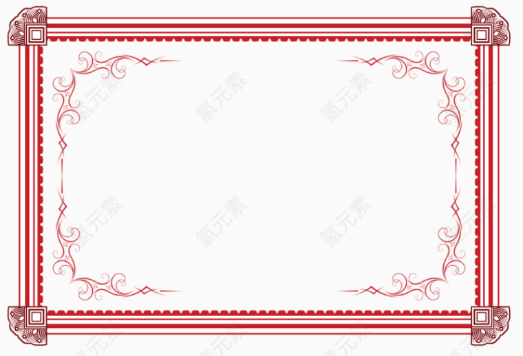 红色装饰框