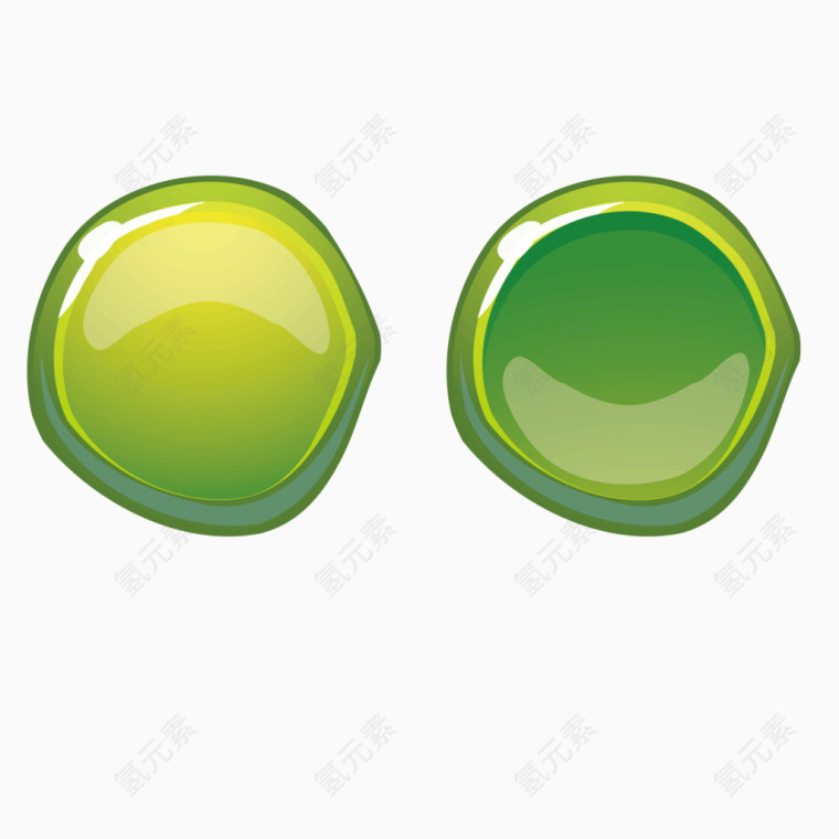 矢量绿色质感颜料圆形