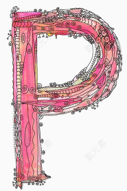 创意英文字母P