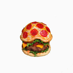 创意汉堡包平面设计乌龟