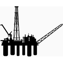 矢量石油砖井台剪影11