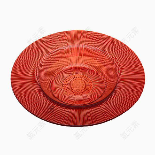 红色条纹分层盘子