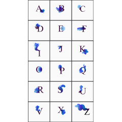 漂亮的花卉英文字母
