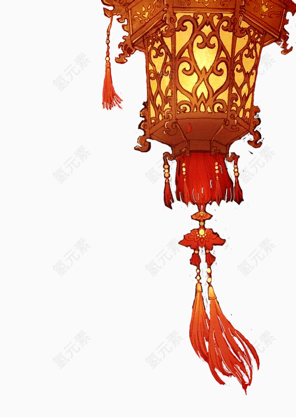 中式手绘灯笼