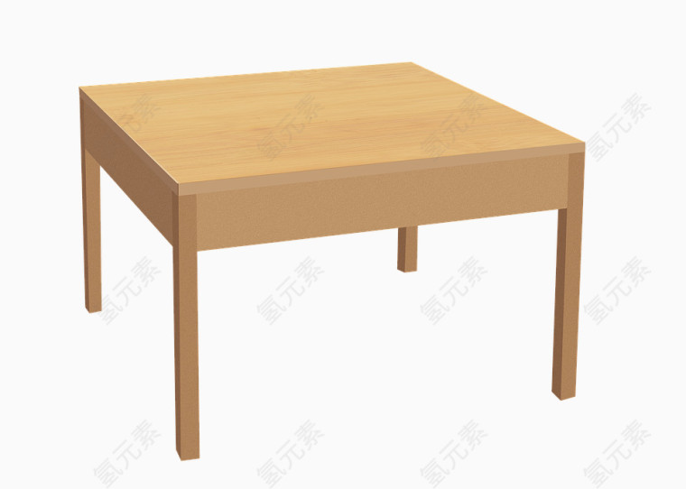 方形木头桌子