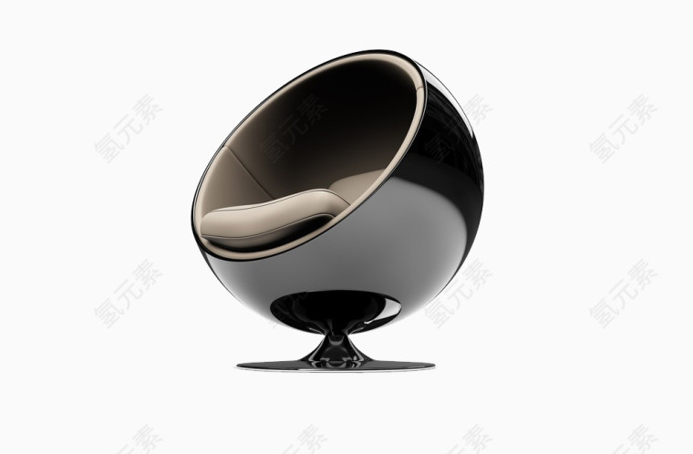 黑色圆形椅子