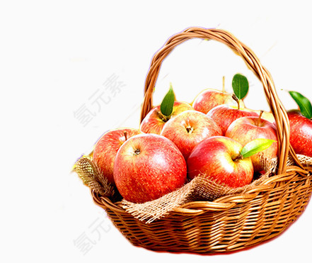 一篮子红苹果