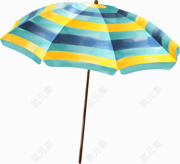 蓝色海洋风遮阳伞