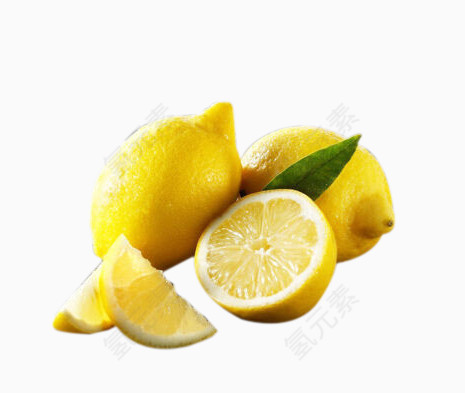 切开的黄柠檬
