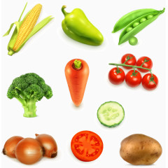 十款新鲜蔬菜设计矢量素材