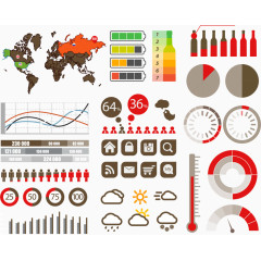 数据图形图表矢量素材