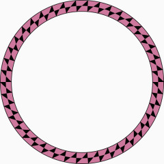 圆形粉色边框