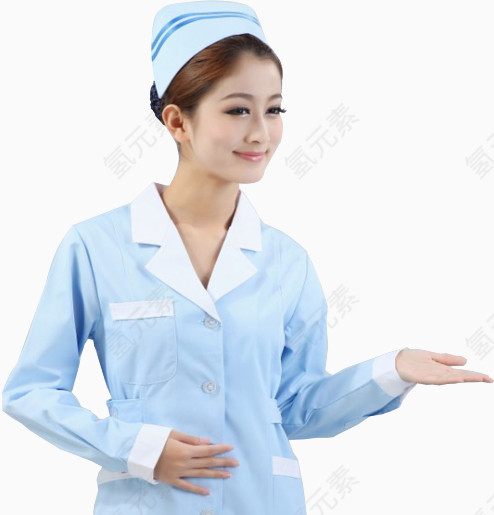 蓝色护士服