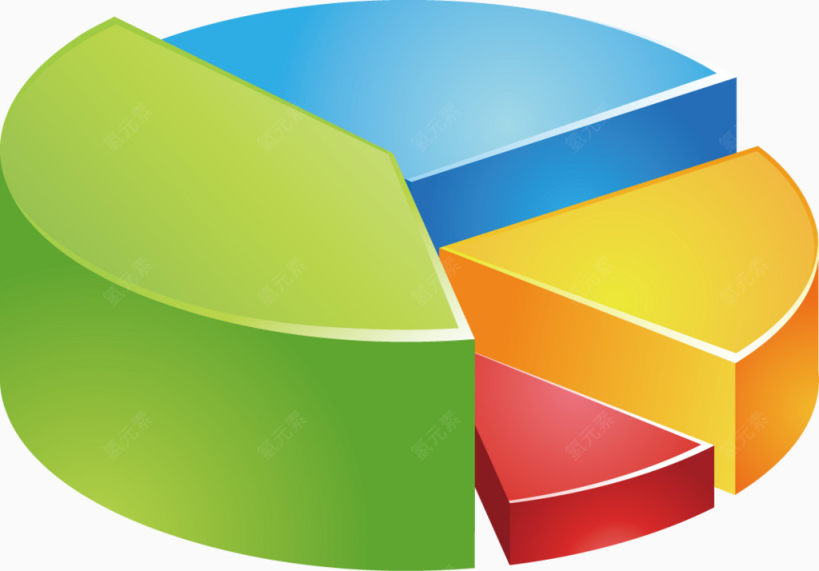 矢量PPT设计饼形图表下载