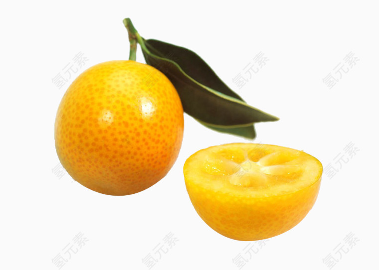 切开的金橘