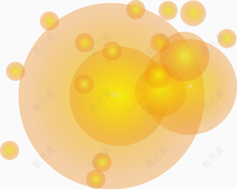 黄色气泡圆点