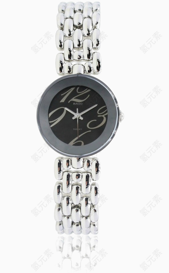雷达florence系列黑色数字表盘手表