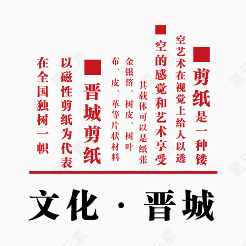 剪纸文化晋城艺术字