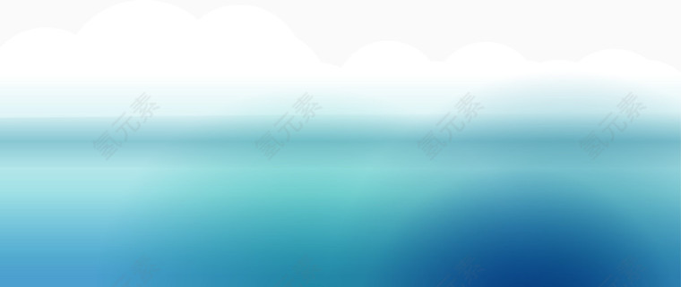 海洋蓝天背景矢量图