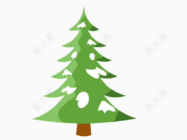 绿色雪堆圣诞树