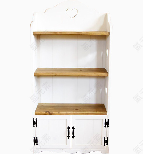 白色简易书柜