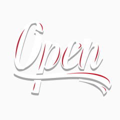 open英文艺术字矢量