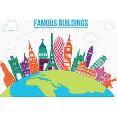 矢量世界有名的建筑群集