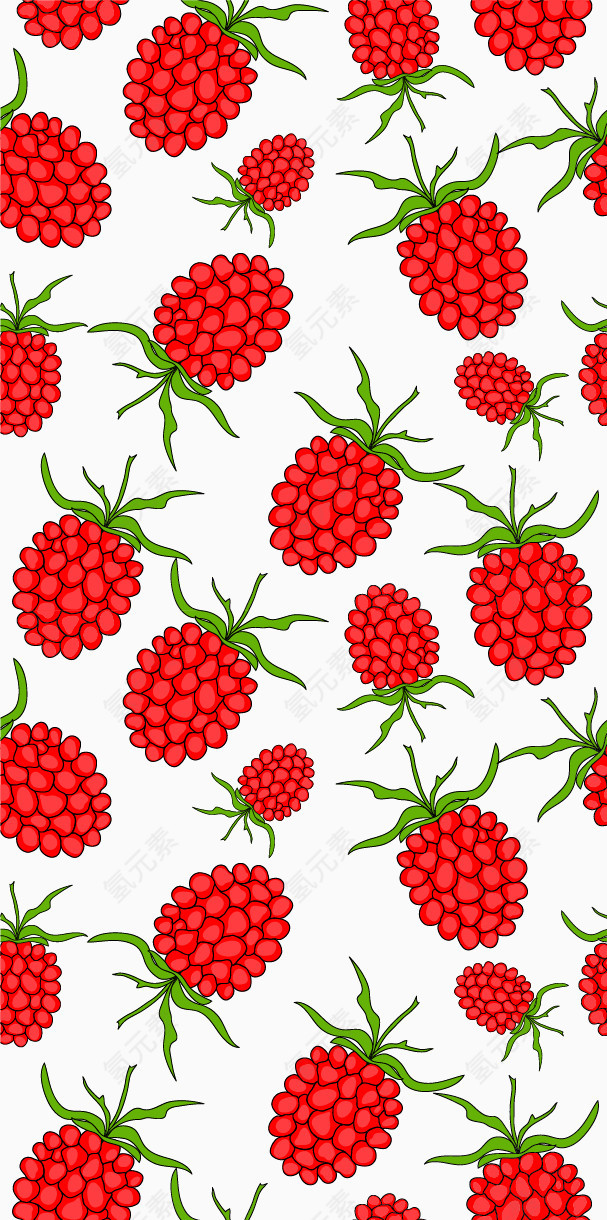 矢量树莓底纹背景素材