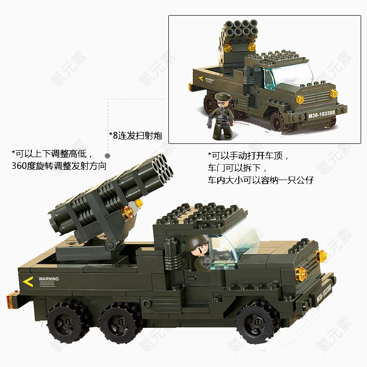 乐高玩具导弹车介绍