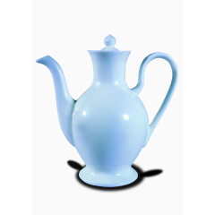瓷质白釉长柄茶壶