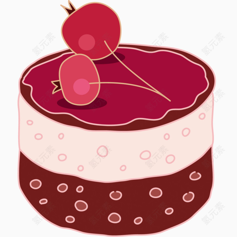 矢量慕斯甜点素材