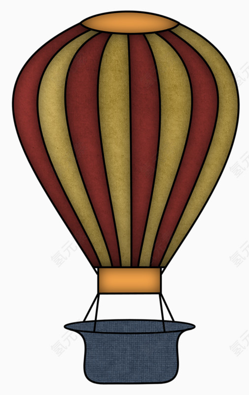 条纹热气球