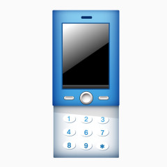 蓝色手机模型